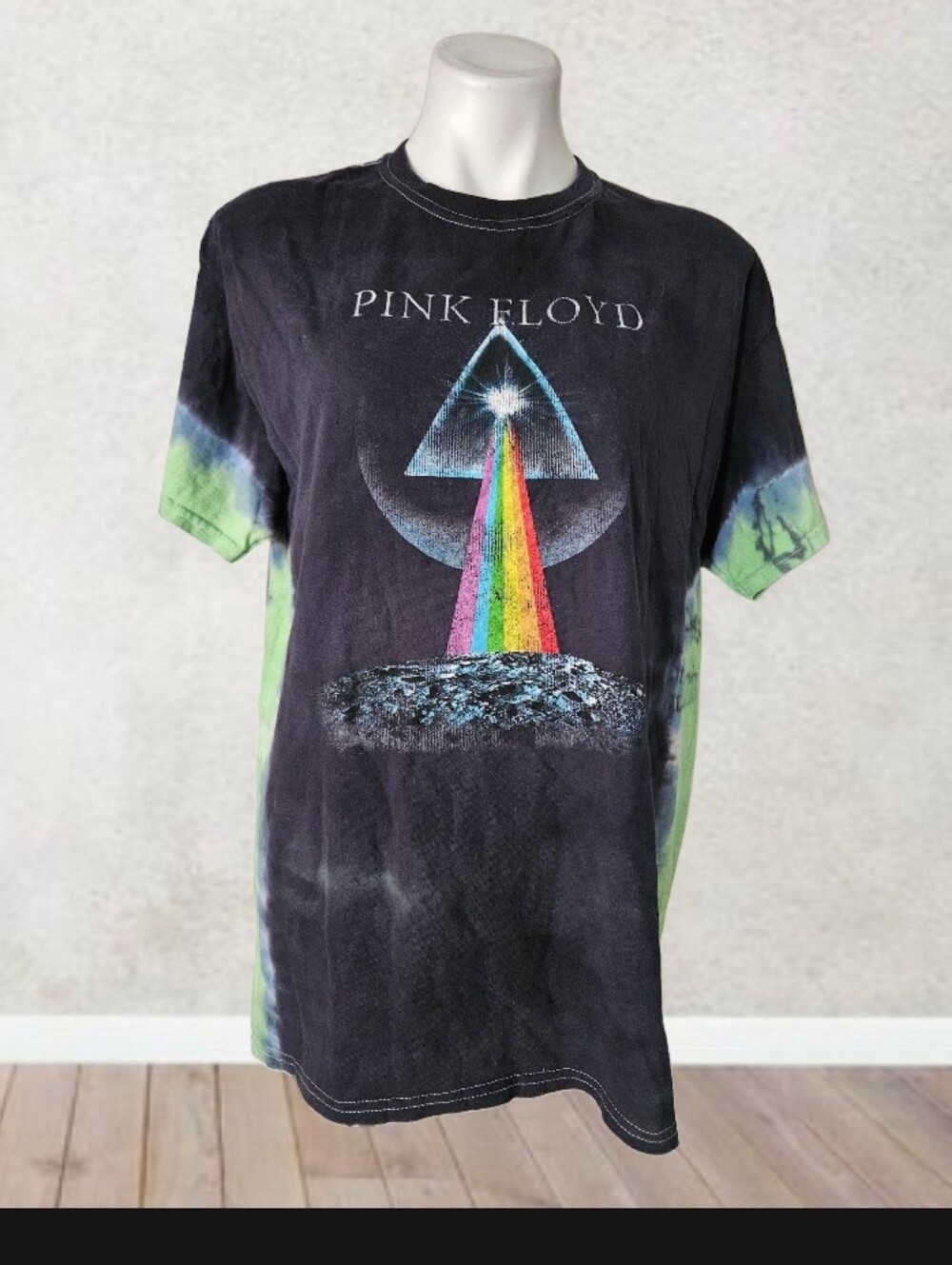 Unisex Pink Floyd '72 Dark Side Of The Moon World Tour Tie Dye TShirt M/L